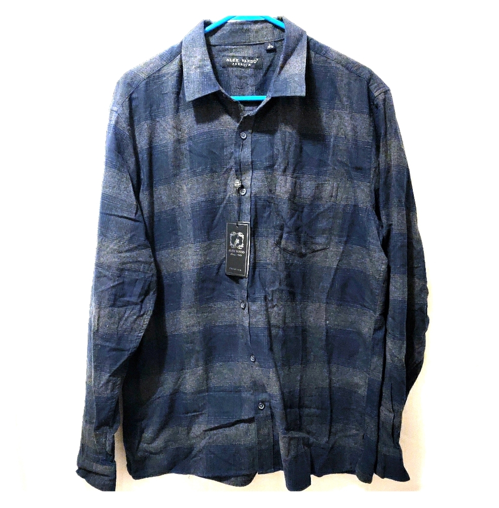 Alex Vando Men's Causal Button Down Shirt
